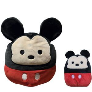 Disney Mickey Mouse Squishmallows 7” Plush + 16” Mickey Stuffed Bundle